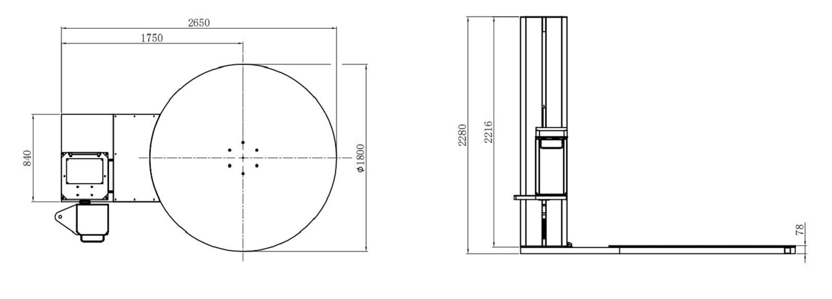 MP206 Constant tension pre stretching winding packaging machine(圖1)